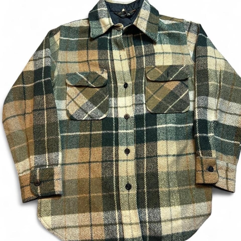 Vintage 70's JCPenney MG‎ Anchor Button Flannel gorpcore Shirt Mens medium READ